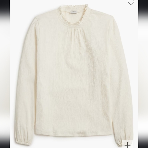 J.Crew ruffleneck top cream 3X NWT - Picture 1 of 6